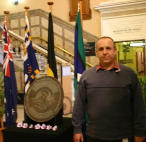 Peter Arndt with Sorry Day Plaque